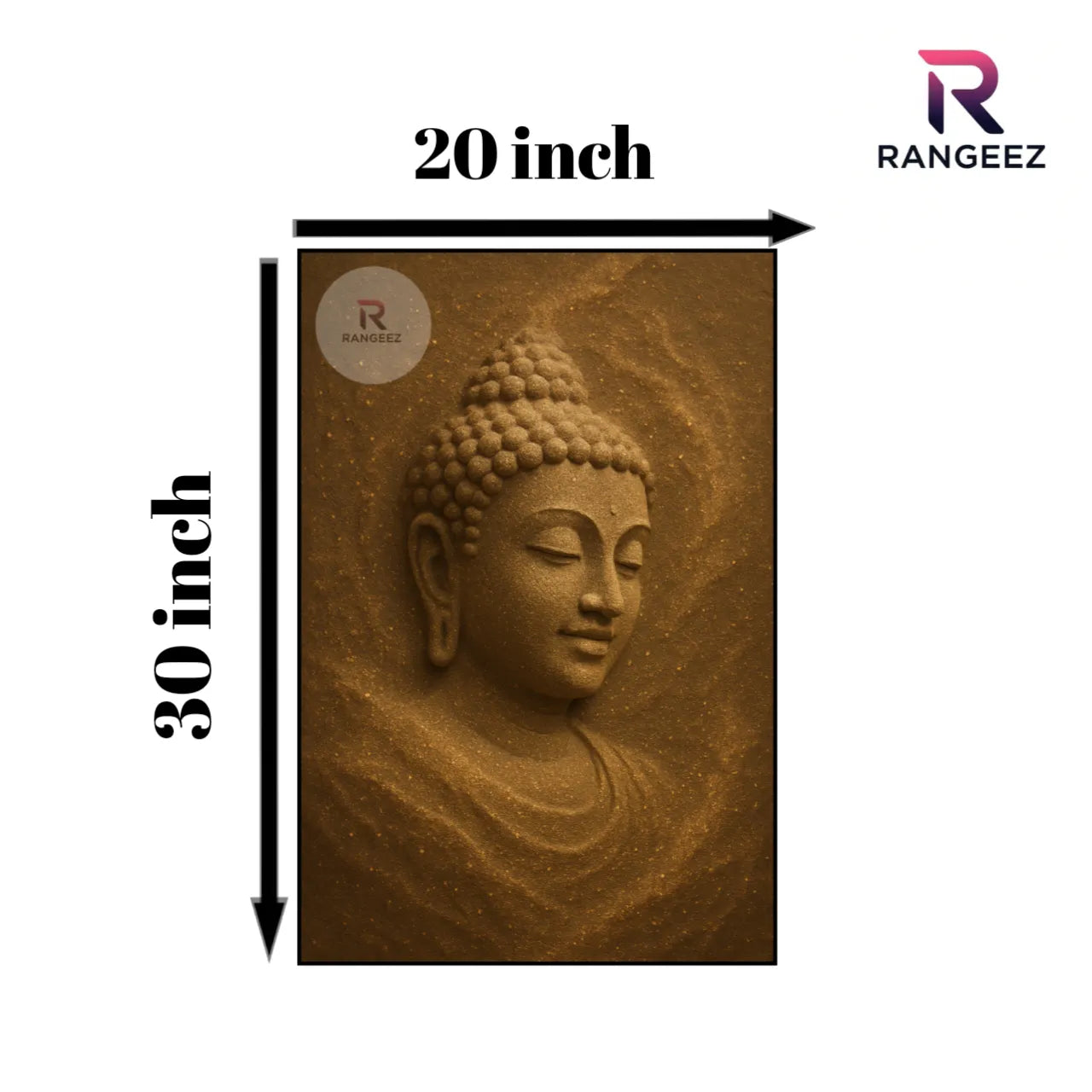 Serenity in Sand – Meditative Buddha Canvas Wall Art