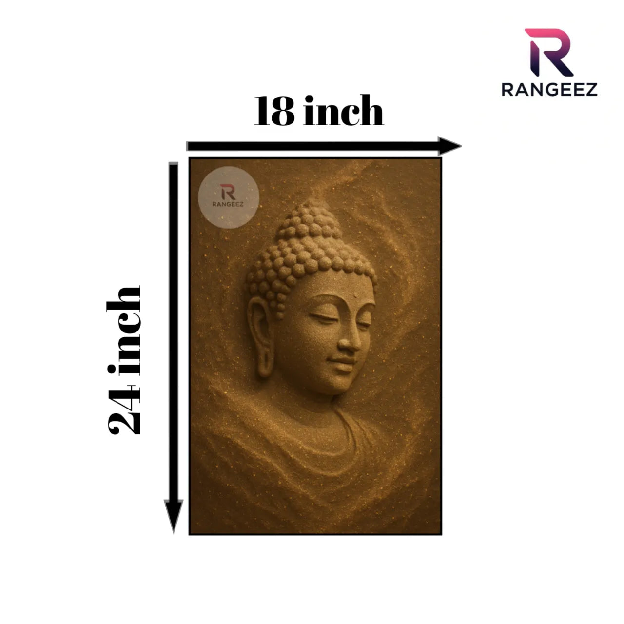 Serenity in Sand – Meditative Buddha Canvas Wall Art
