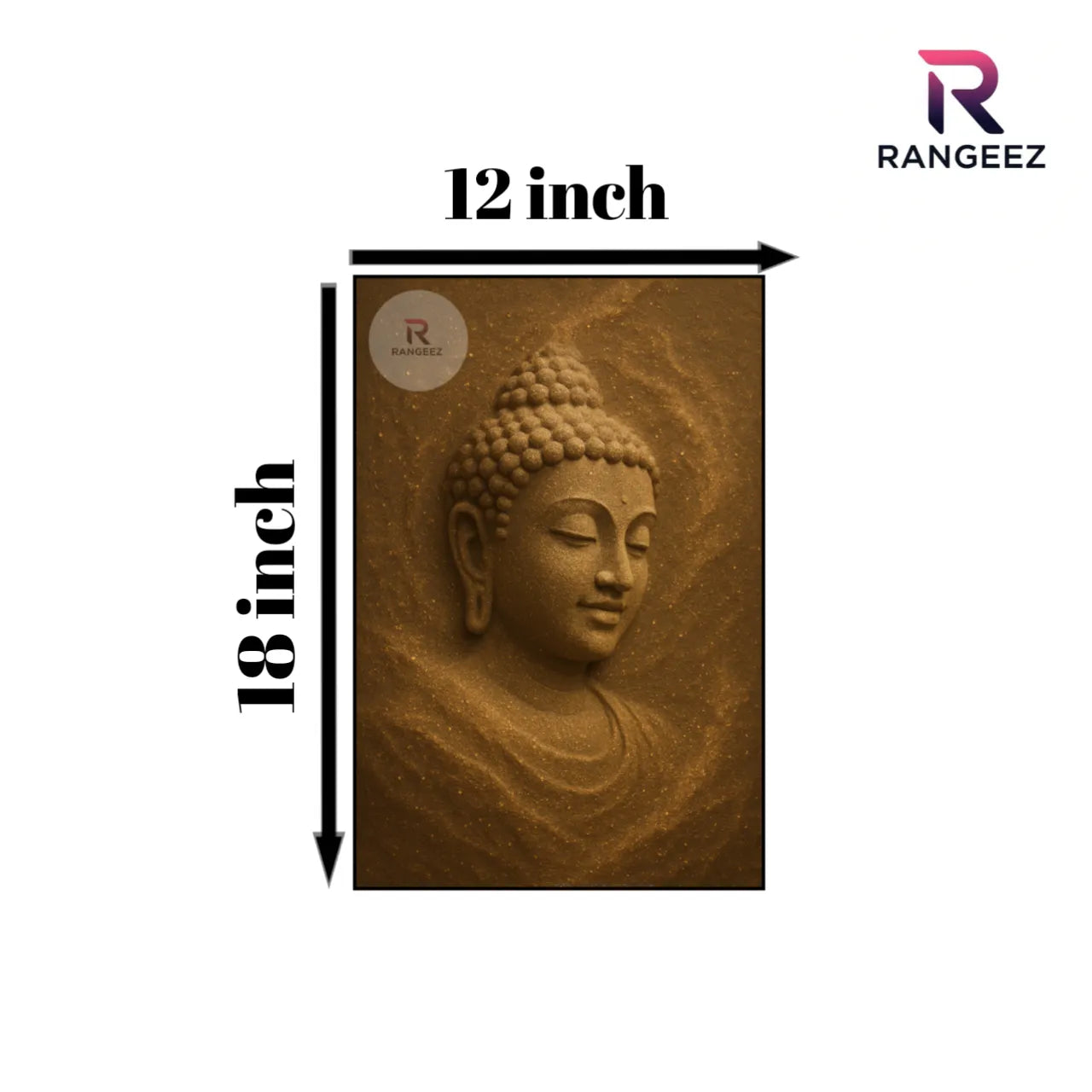 Serenity in Sand – Meditative Buddha Canvas Wall Art